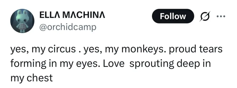 yes, my circus. yes, my monkeys
