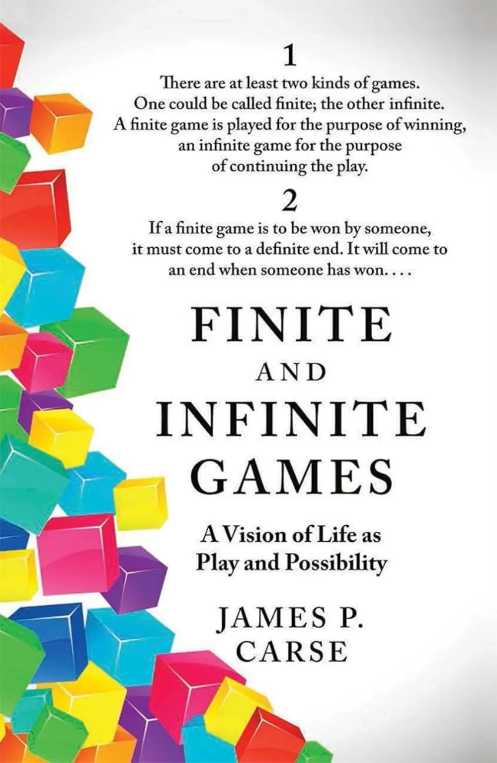 Bokomslag til James Carse Finite and infinite games